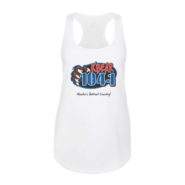 KBEAR LOGO - LADIES RACERBACK TANK - WHITE Thumbnail