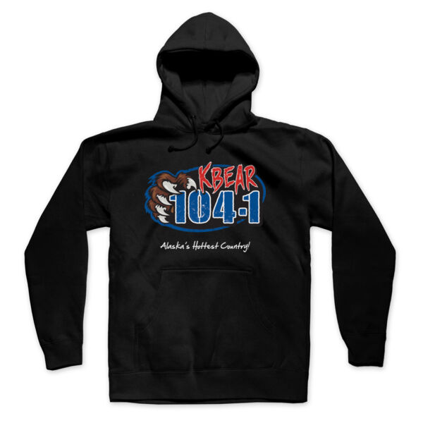 KBEAR LOGO - HOODED PULLOVER SWEATSHIRT - BLACK Thumbnail