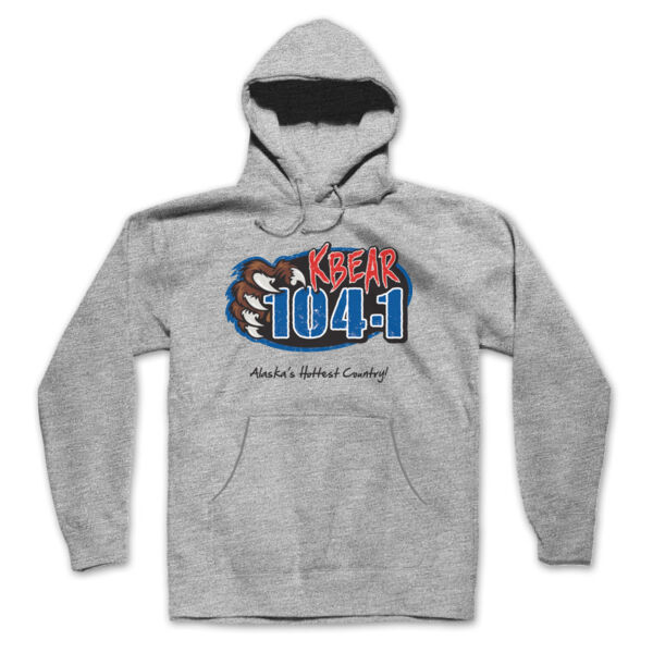 KBEAR LOGO - HOODED PULLOVER SWEATSHIRT - LIGHT HEATHER GRAY Thumbnail